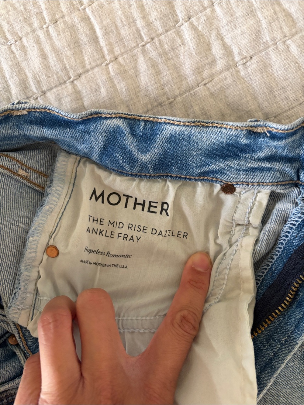 MOTHER The Mid Rise Dazzler Ankle Fray Jeans - Picture 3 of 7